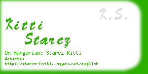 kitti starcz business card